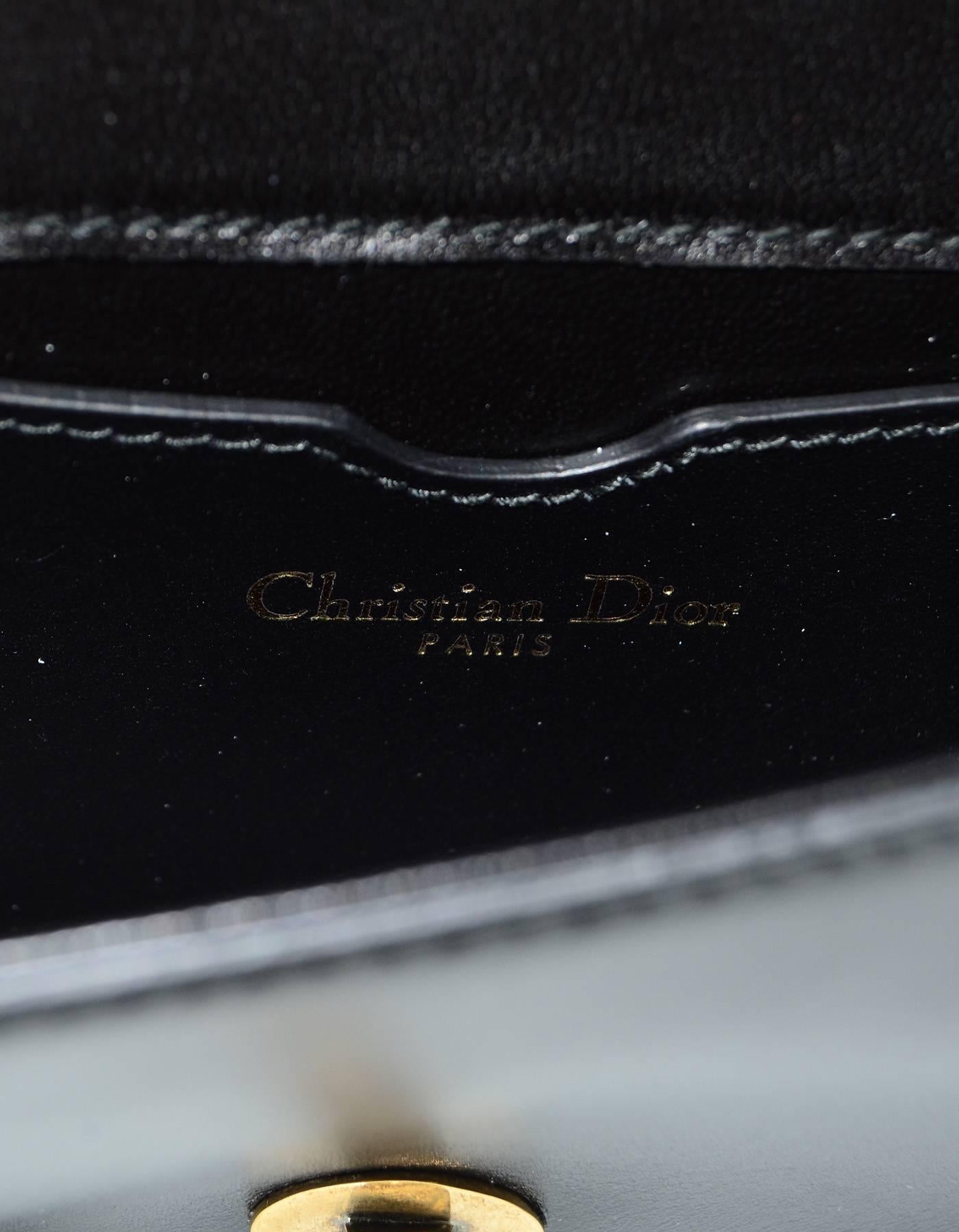 Christian Dior '17 Black Calfskin Bee Pouch Clutch Bag at 1stDibs ...