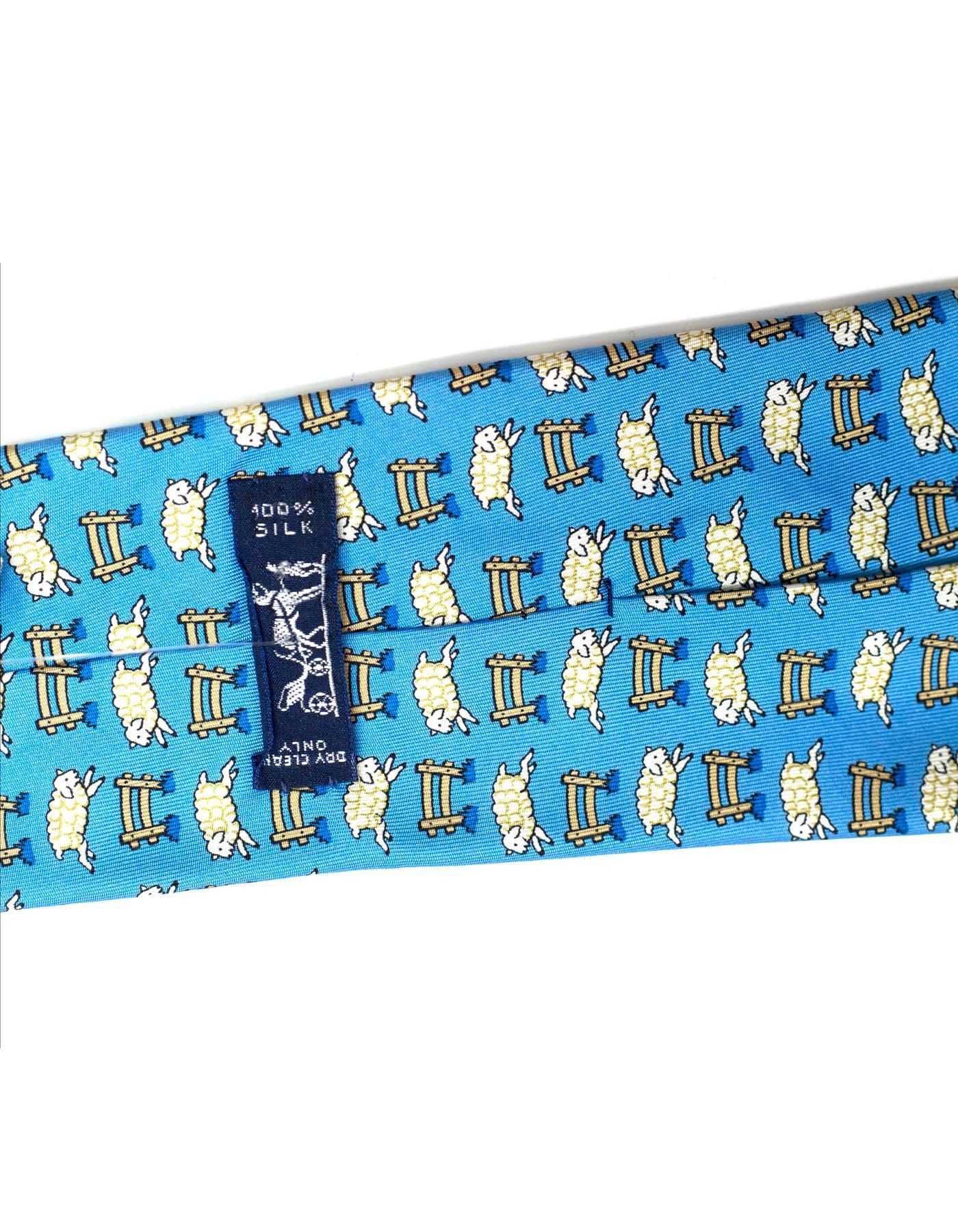 hermes light blue tie