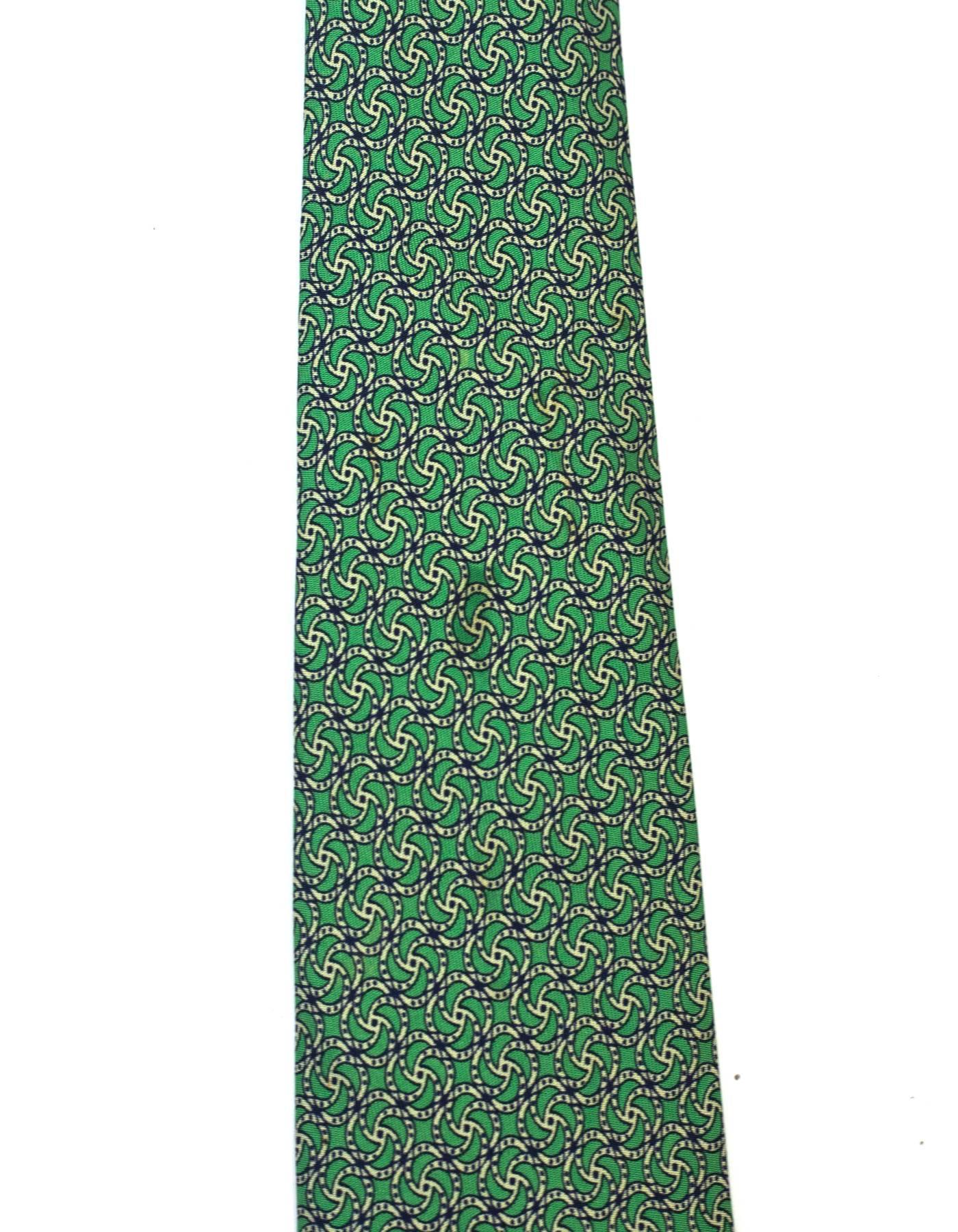 hermes green tie
