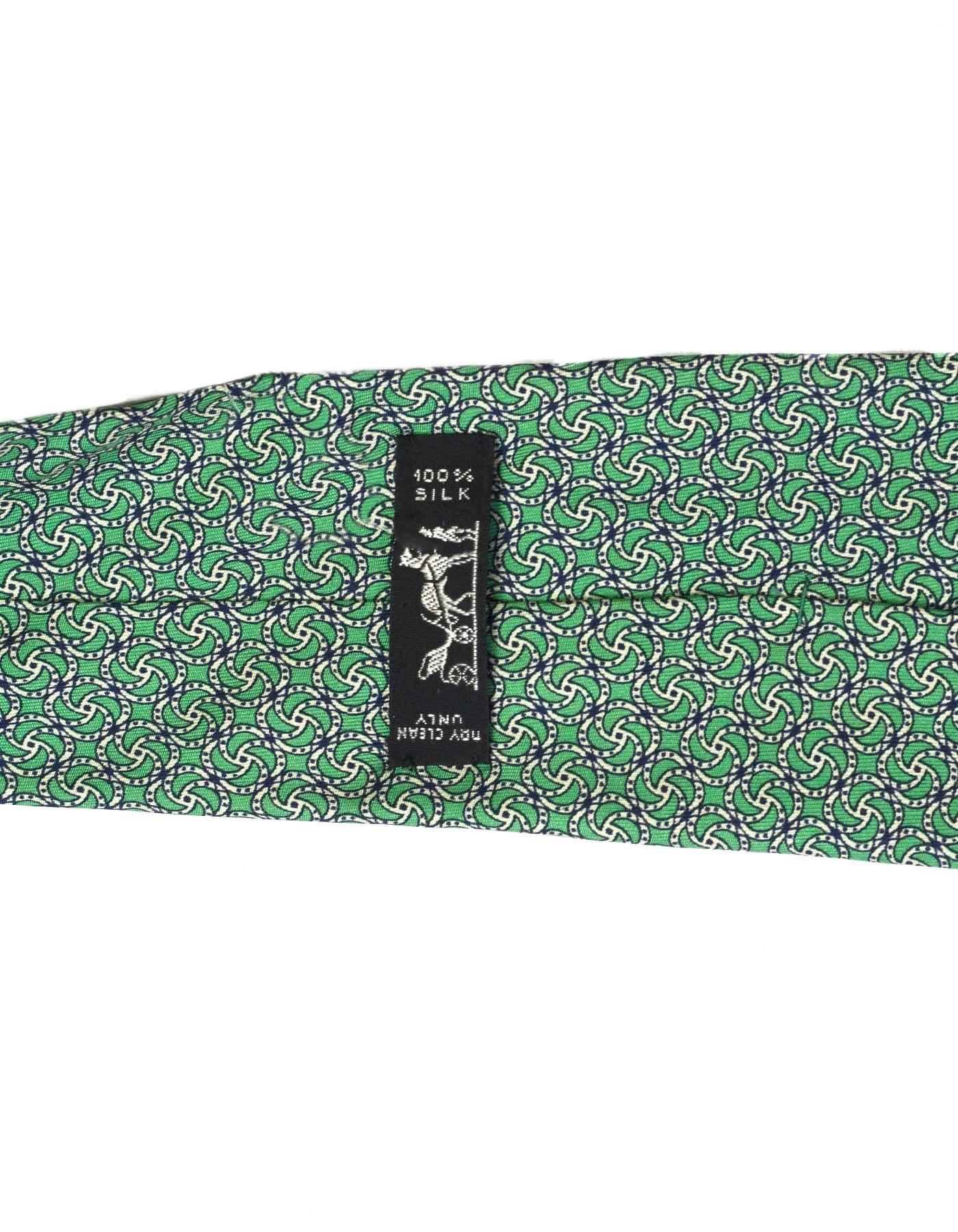 hermes tie green