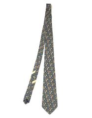 Salvatore Ferragamo Blue Golf Print Silk Tie