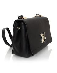 Louis Vuitton 2016 Black Leather Lockme II BB Crossbody Bag