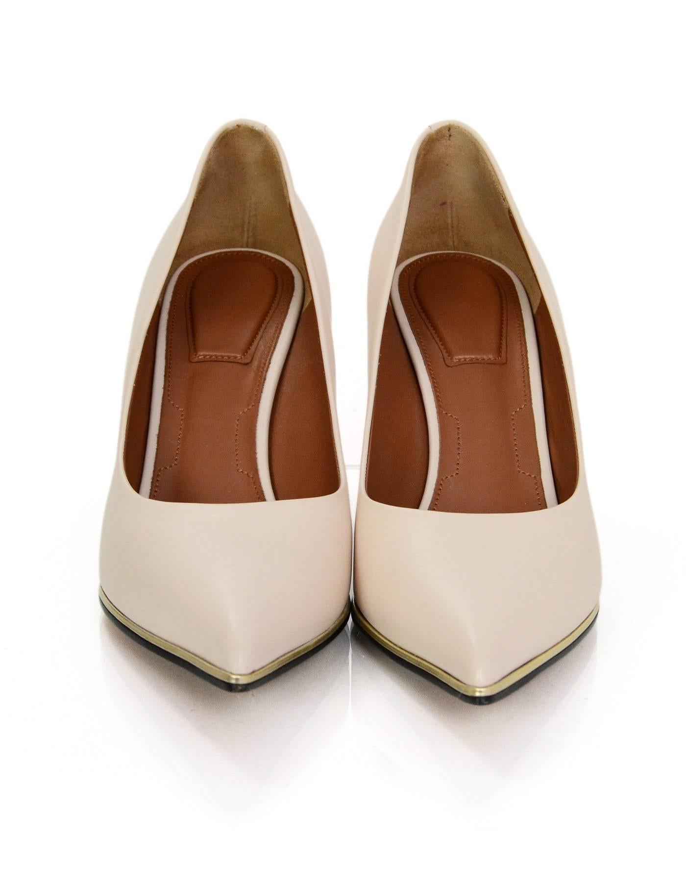 Beige Givenchy Nude Leather Pointed Toe Pumps sz 39 rt. $650
