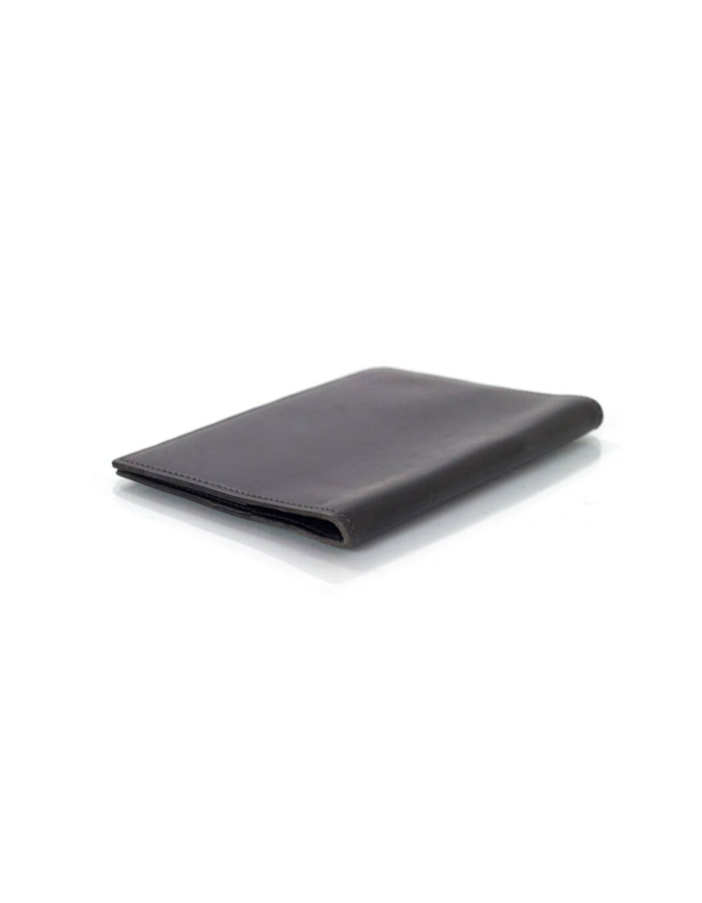 Hermes Black Leather Agenda Cover 1