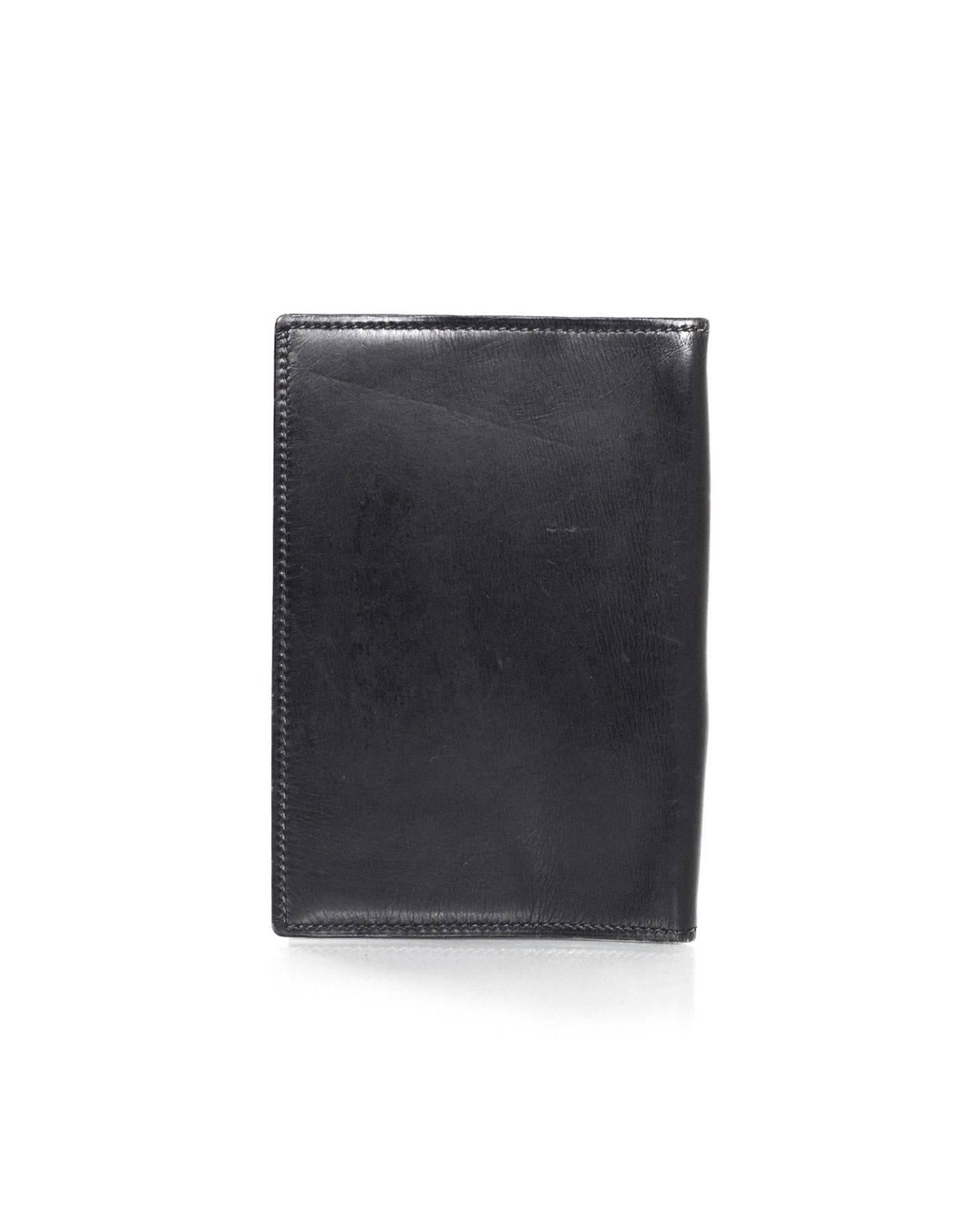 Hermes Black Leather Agenda Cover In Good Condition In New York, NY