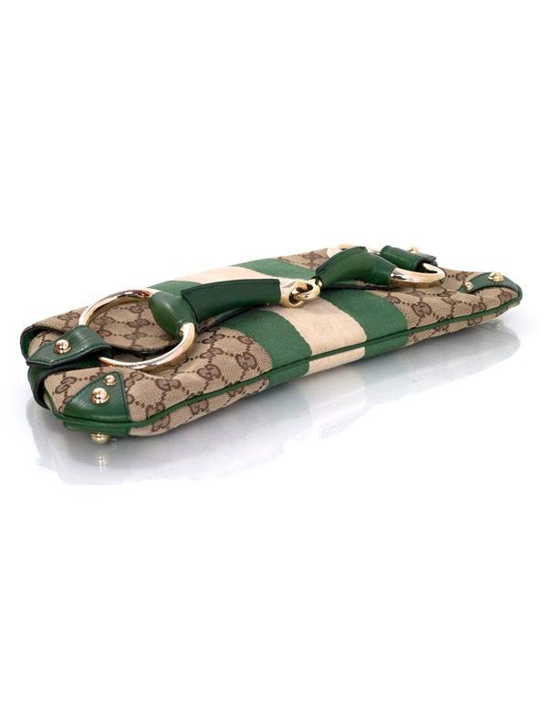 Gucci Blue Monogram Horsebit Clutch Bag main image 0
