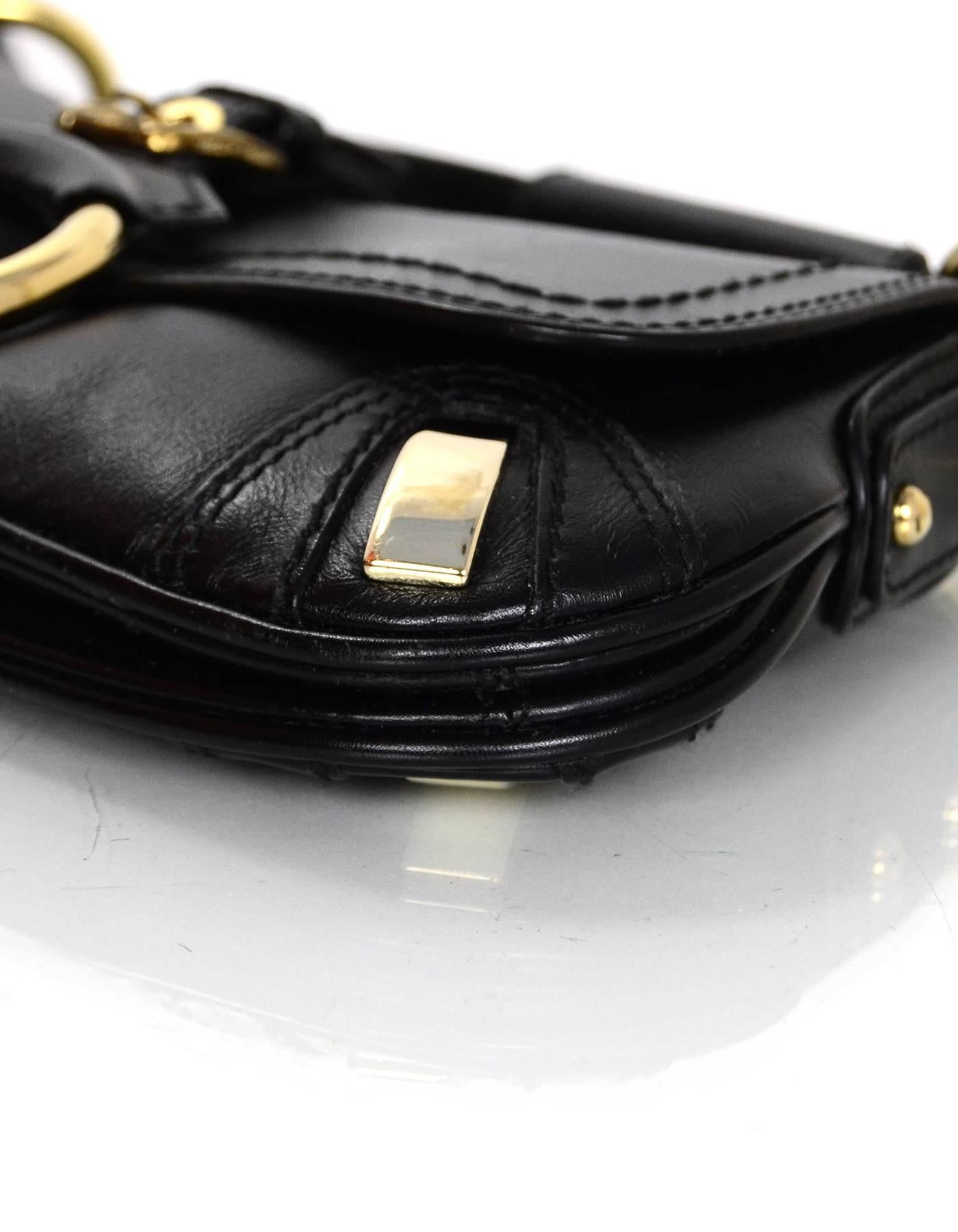 Dolce & Gabbana Black Leather Pochette Bag 1