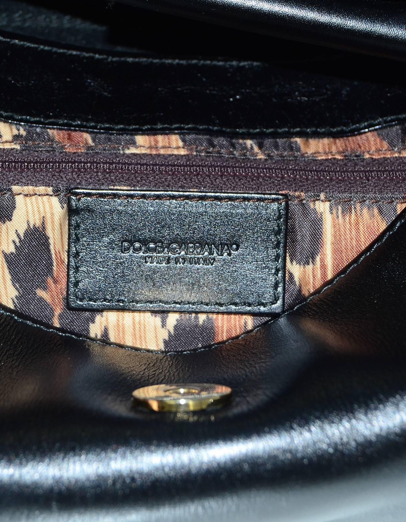 Dolce & Gabbana Black Leather Pochette Bag 3