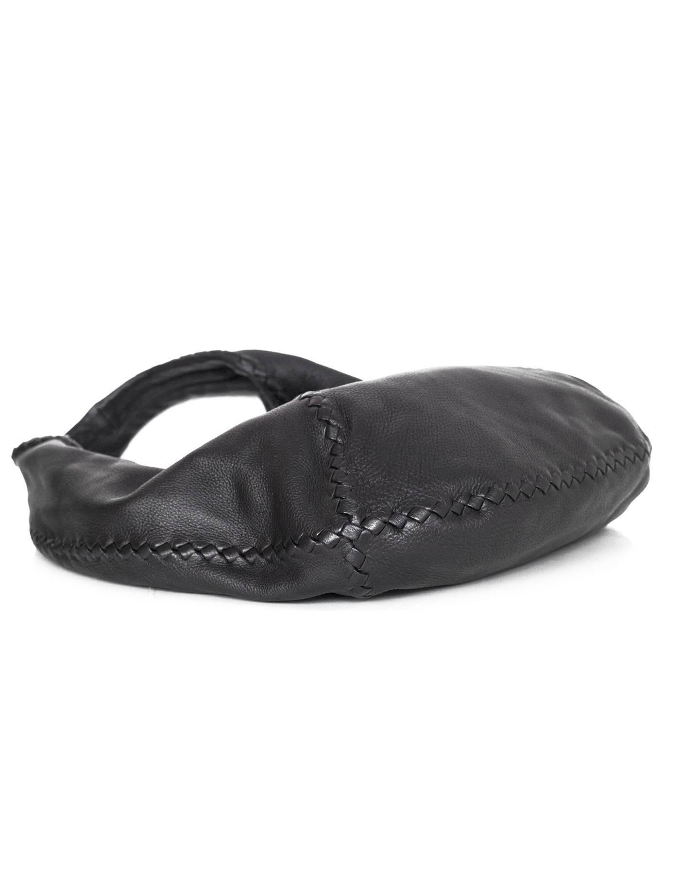 Women's Bottega Veneta Black Cervo Leather Large Baseball Hobo Bag rt. $1, 780