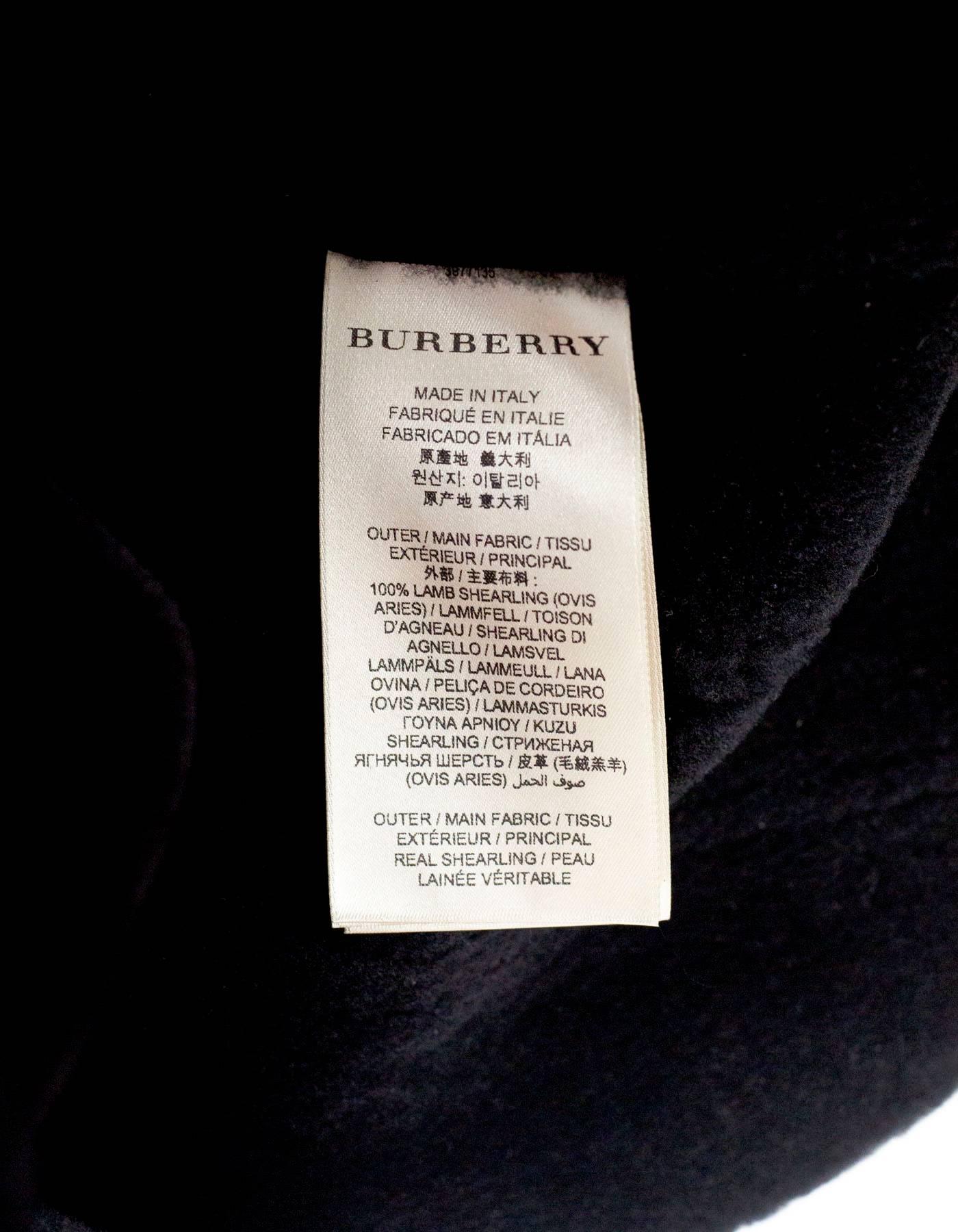 Burberry Black Shearling Moto Jacket sz US10 3