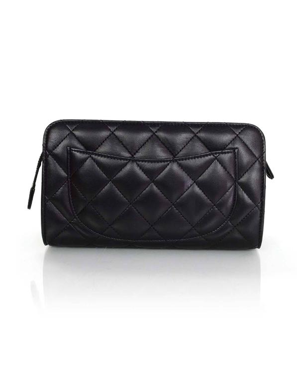CHANEL, Bags, Chanel Parfums Black Cosmetic Case Clutch Bag