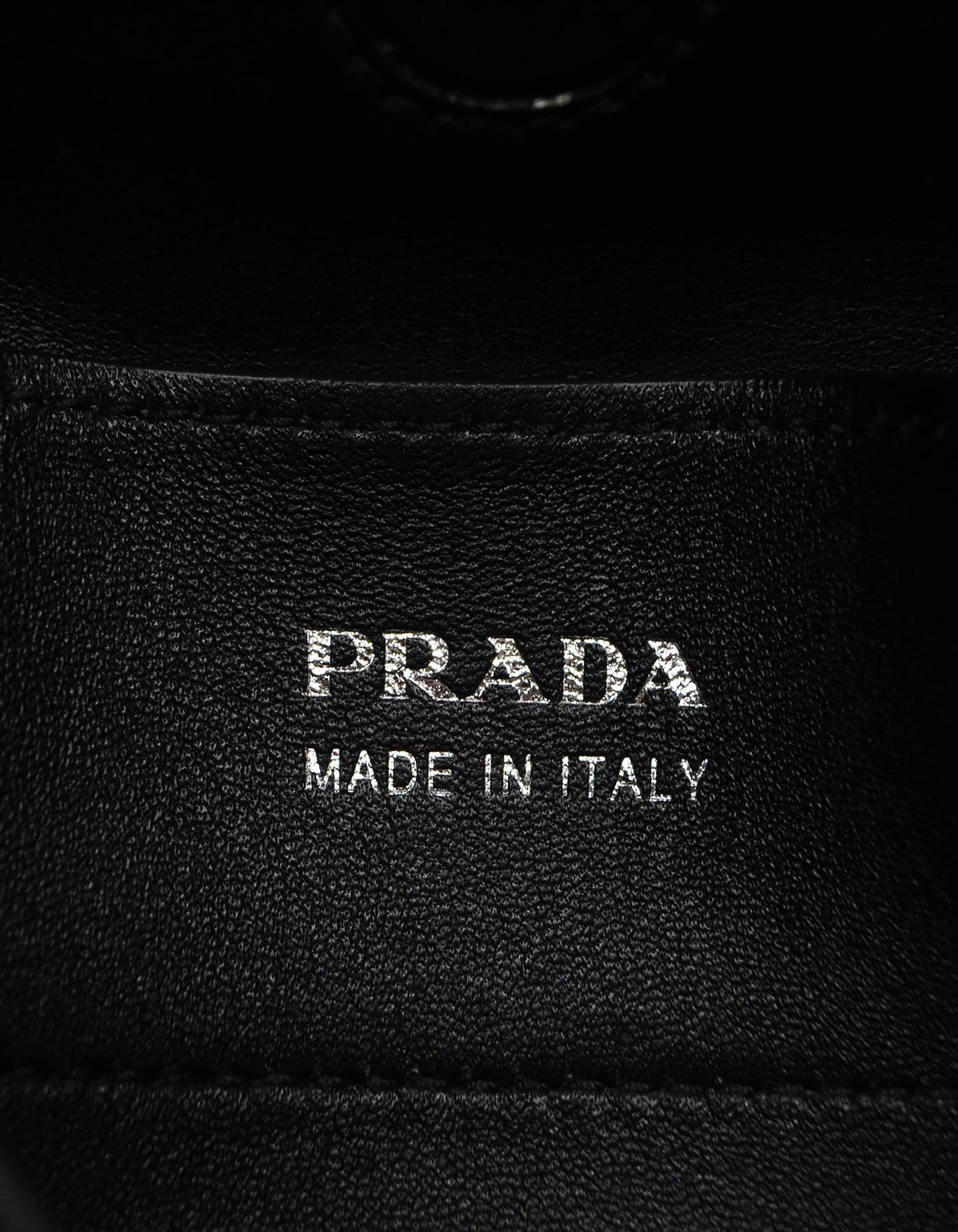 Prada Black Calf Leather Pattina City Satchel Bag w/ Optional Strap  4
