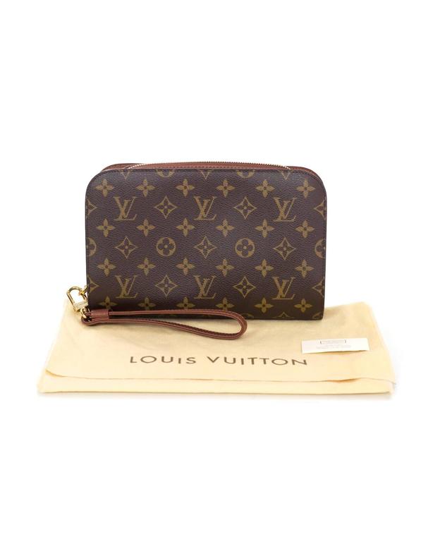 Louis Vuitton Monogram Canvas Orsay Wristlet Clutch Bag For Sale at
