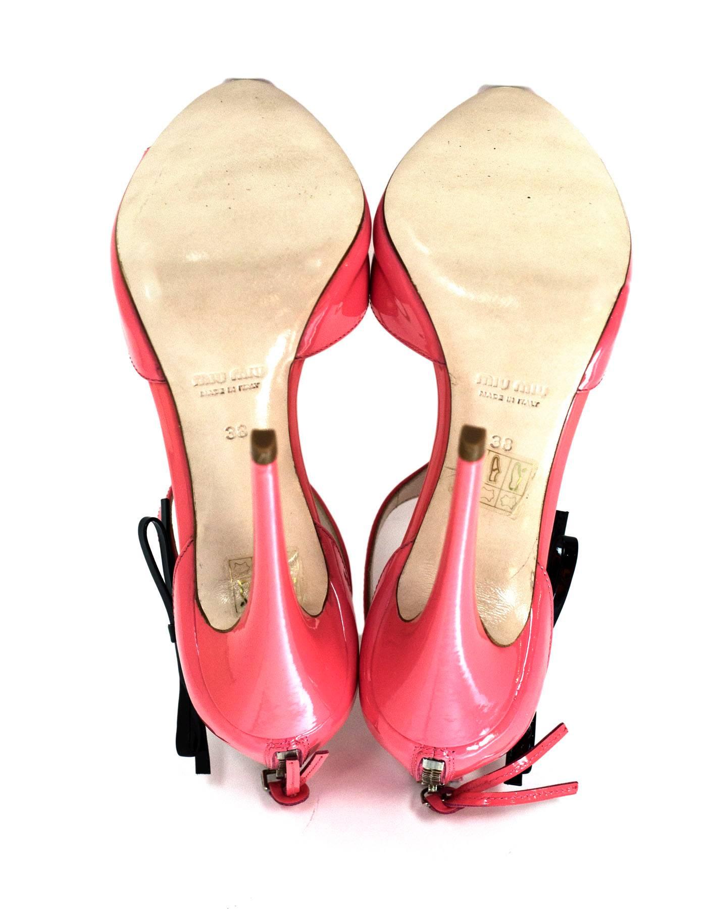 Miu Miu Pink Patent Leather T-Strap Sandals Sz 38 NIB 3