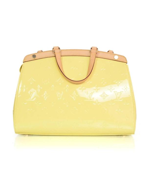Brea mm Yellow Vernis Leather Shoulder Bag (Authentic Pre-Owned)