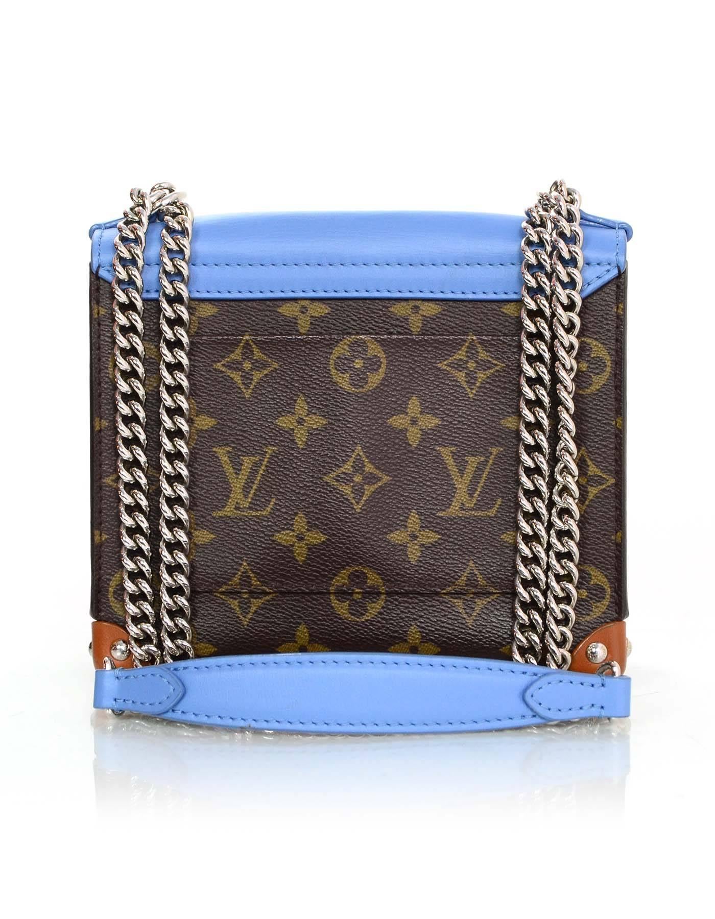 Black Louis Vuitton Blue and Bown Monogram Mask Pochette Crossbody Bag rt. $3, 250
