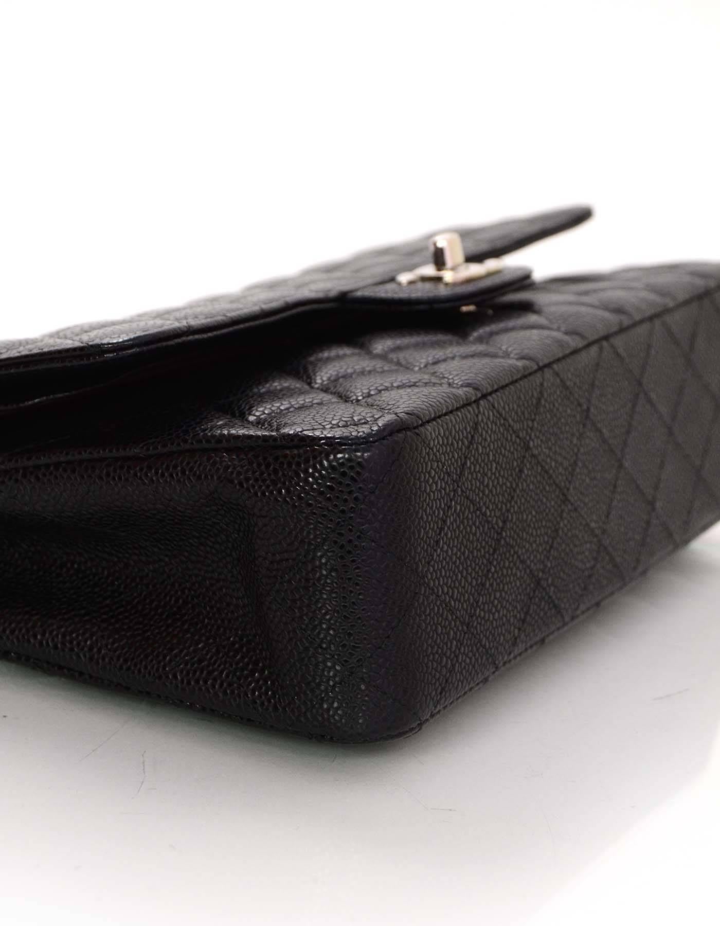 Chanel Black Quilted Caviar Leather 10