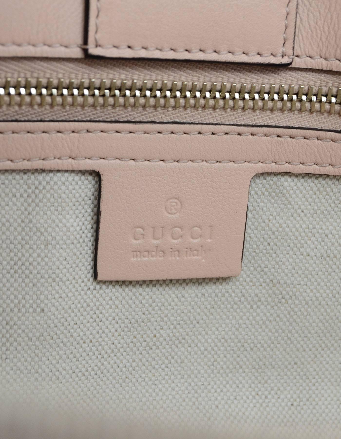 Women's Gucci Blush Python Large Shopper Tote Bag w. Bamboo Handles rt. $3, 800 