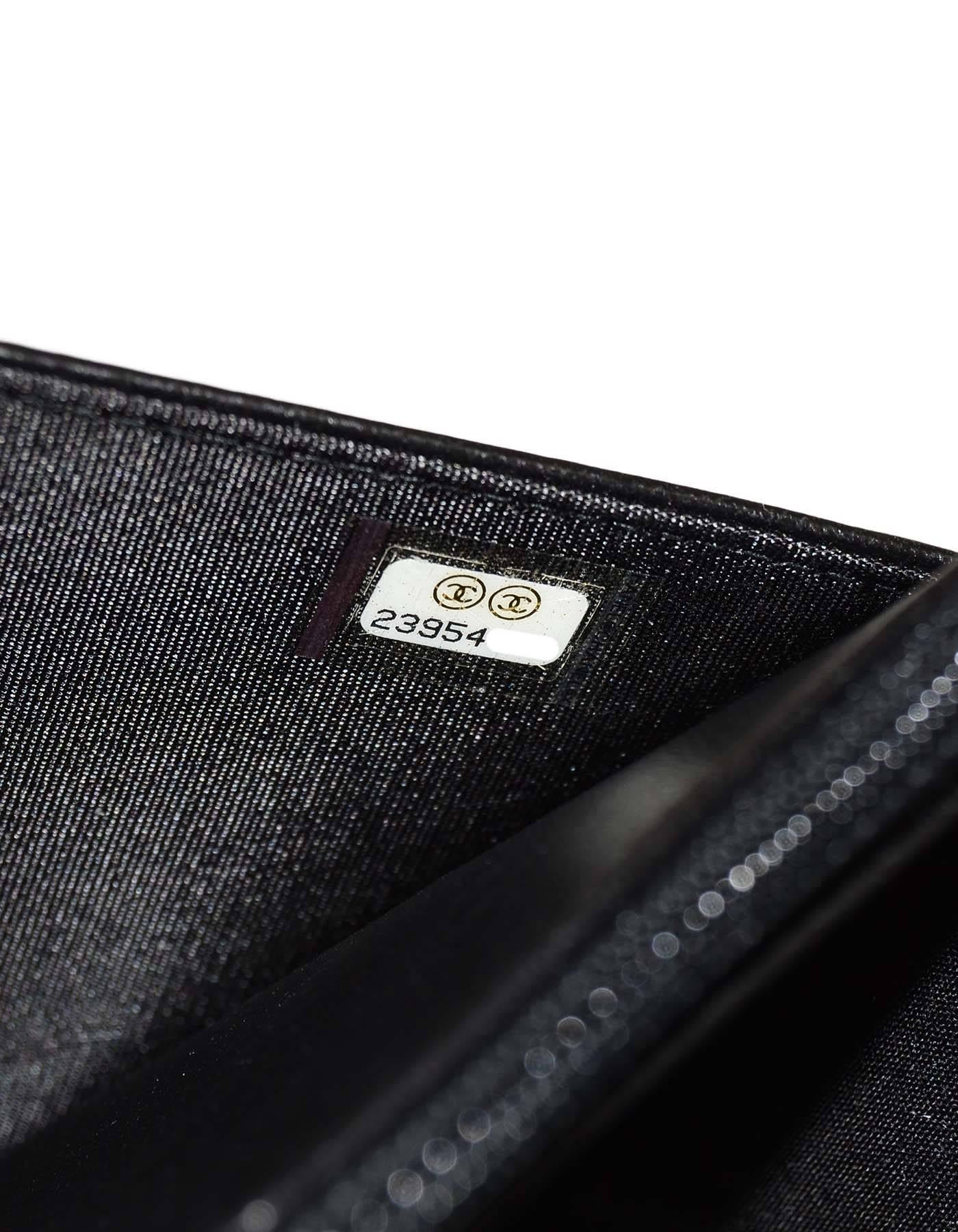 Chanel NEW 2017 Black Python Boy Wallet on a Chain WOC Crossbody Bag 1
