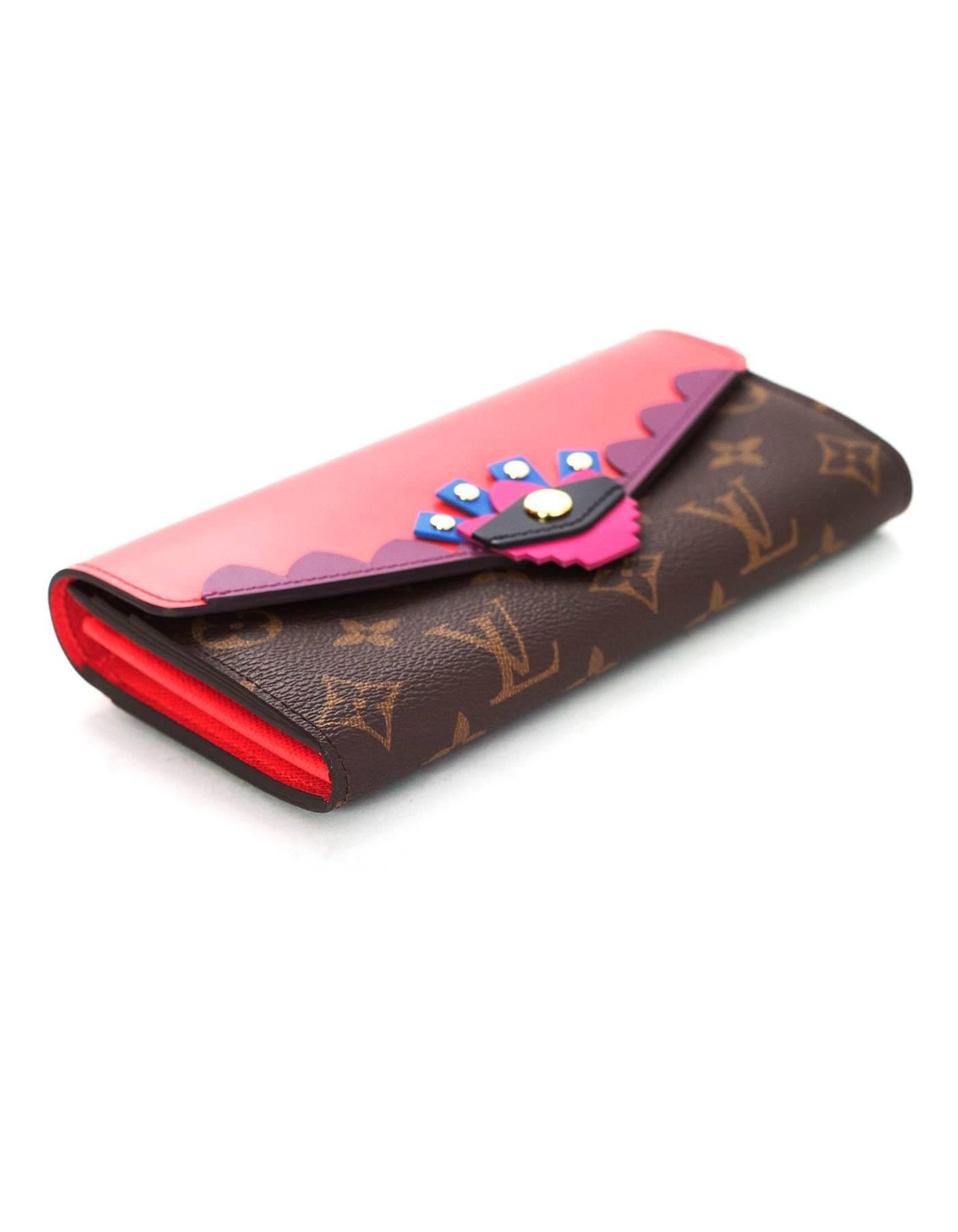 Women's Louis Vuitton Flamingo Monogram Totem Sarah Wallet