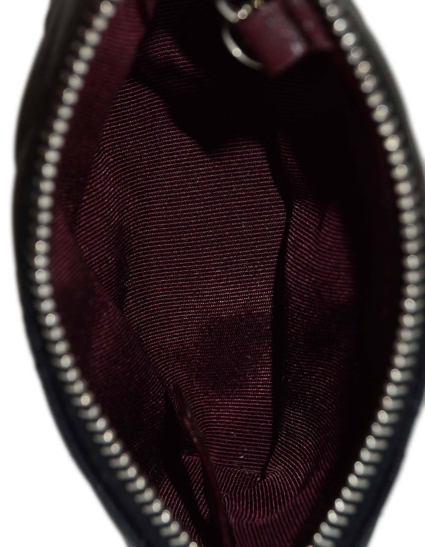 Chanel Black Lambskin Leather Quilted Coin Purse Key Ring In Excellent Condition In New York, NY