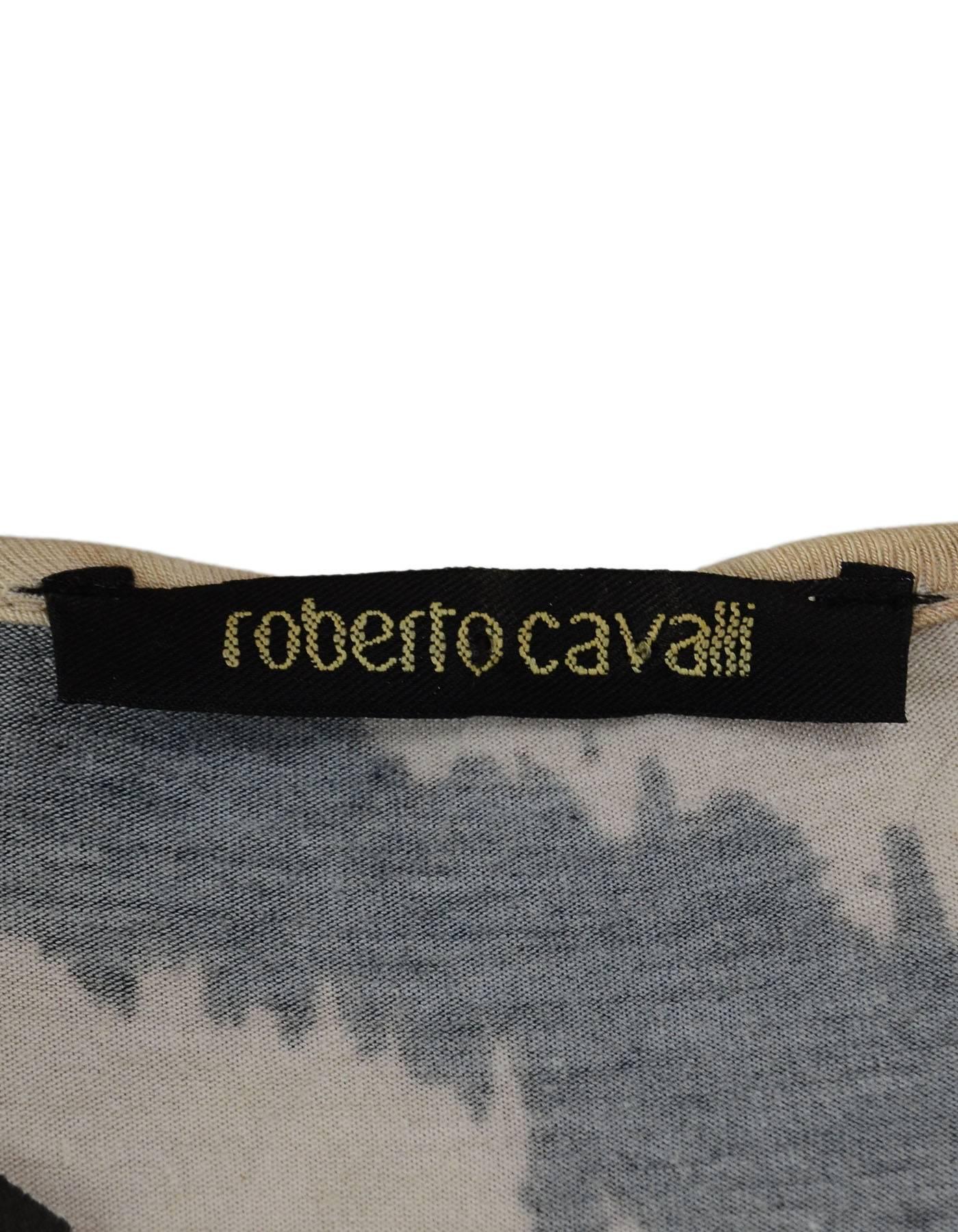 Women's Roberto Cavalli Tiger Print Long Sleeve Dress sz S