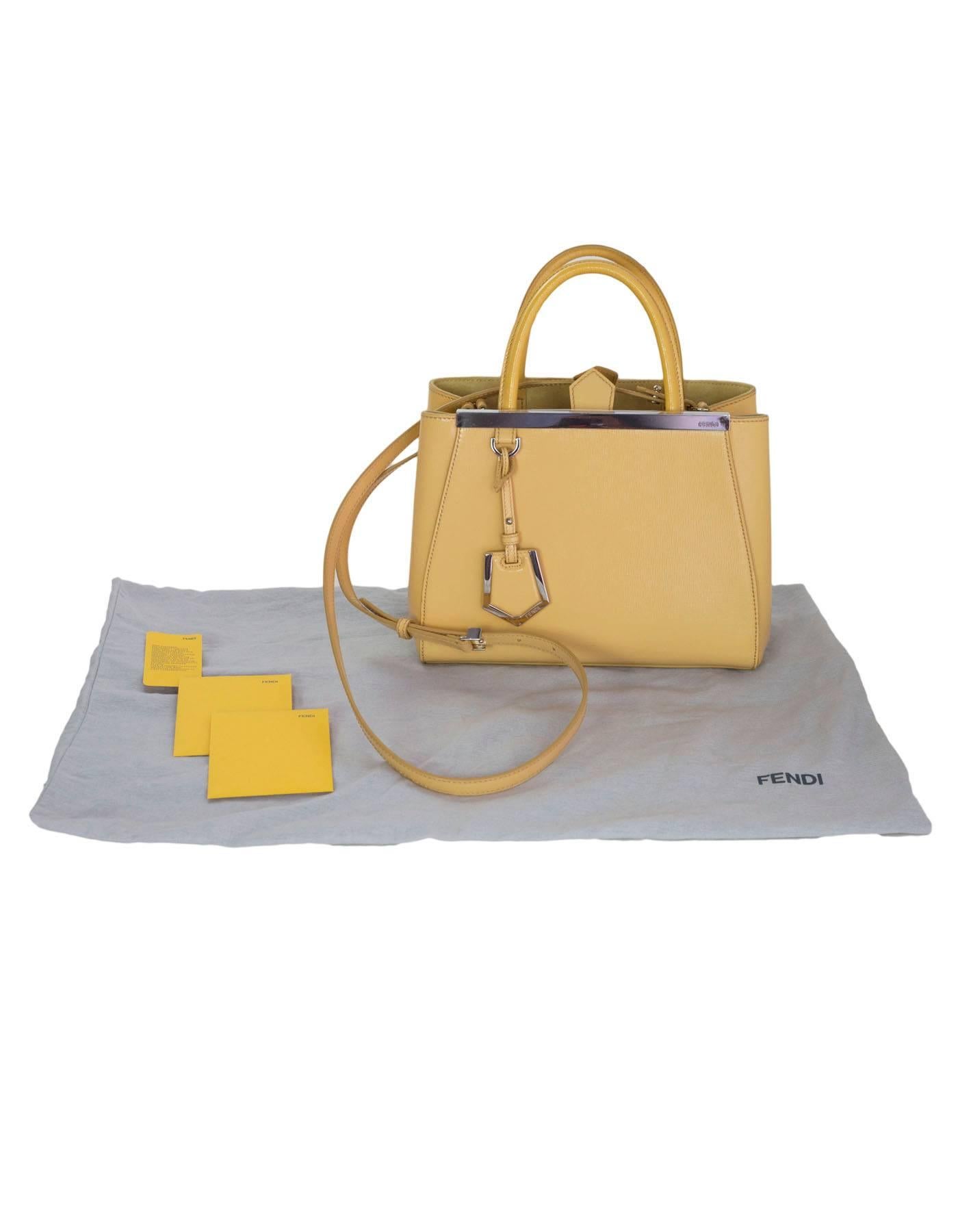 Fendi Yellow Patent Leather Petite 2Jours Satchel Crossbody Bag 6