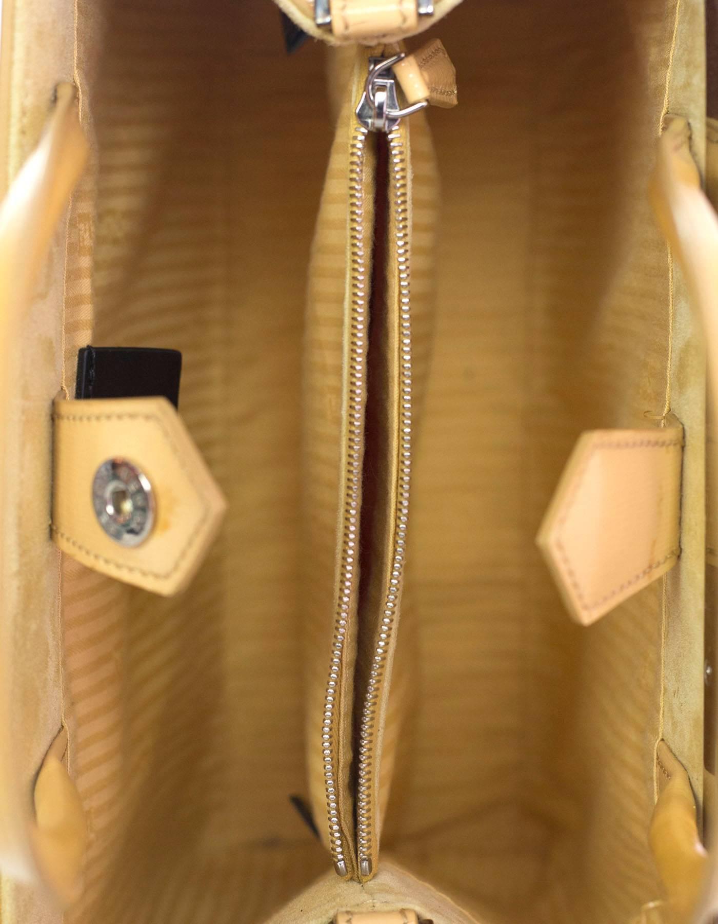 Fendi Yellow Patent Leather Petite 2Jours Satchel Crossbody Bag 3