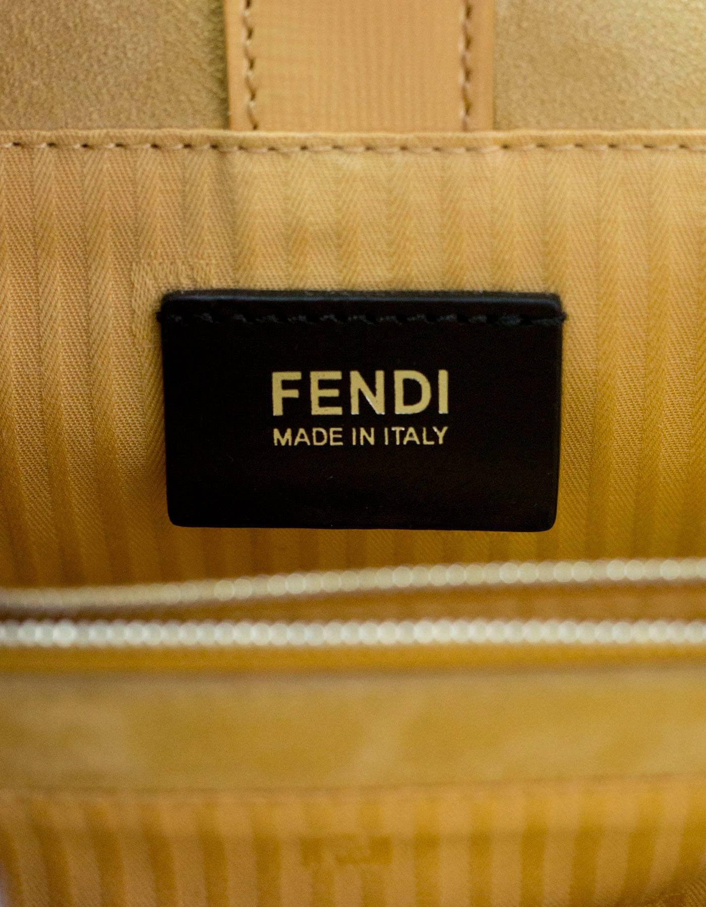 Fendi Yellow Patent Leather Petite 2Jours Satchel Crossbody Bag 4