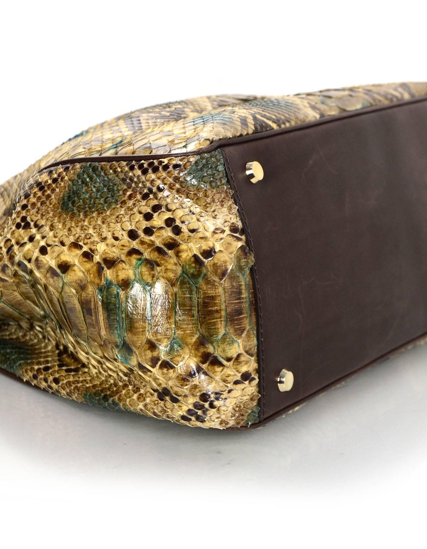 Women's Oscar De La Renta Multi-Colored Python Shoulder Bag
