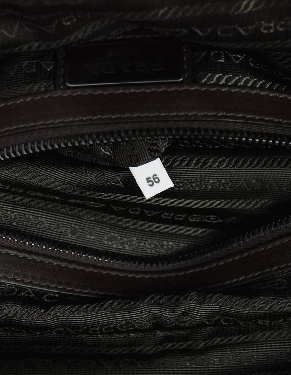 Prada Brown Leather Crossbody Messenger Bag For Sale at 1stDibs