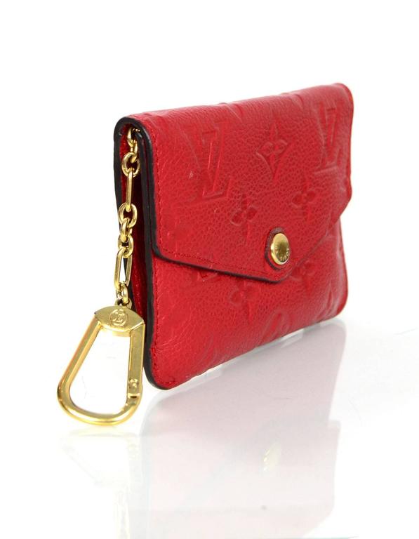Red Emboss LV Leather Keychain – MikesTreasuresCrafts