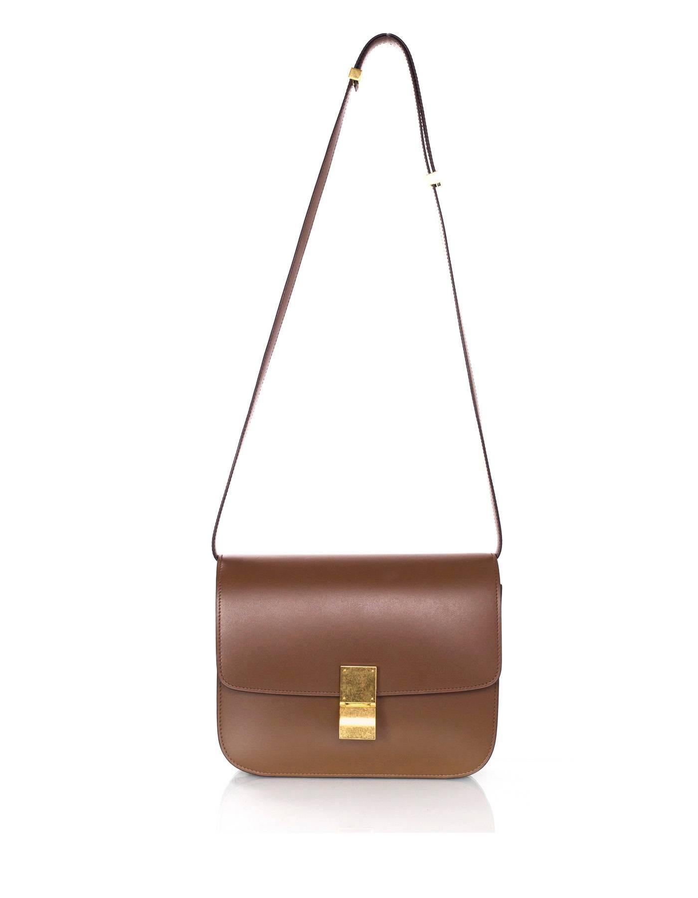 Brown Celine Camel Leather Medium Box Bag rt. $3, 900
