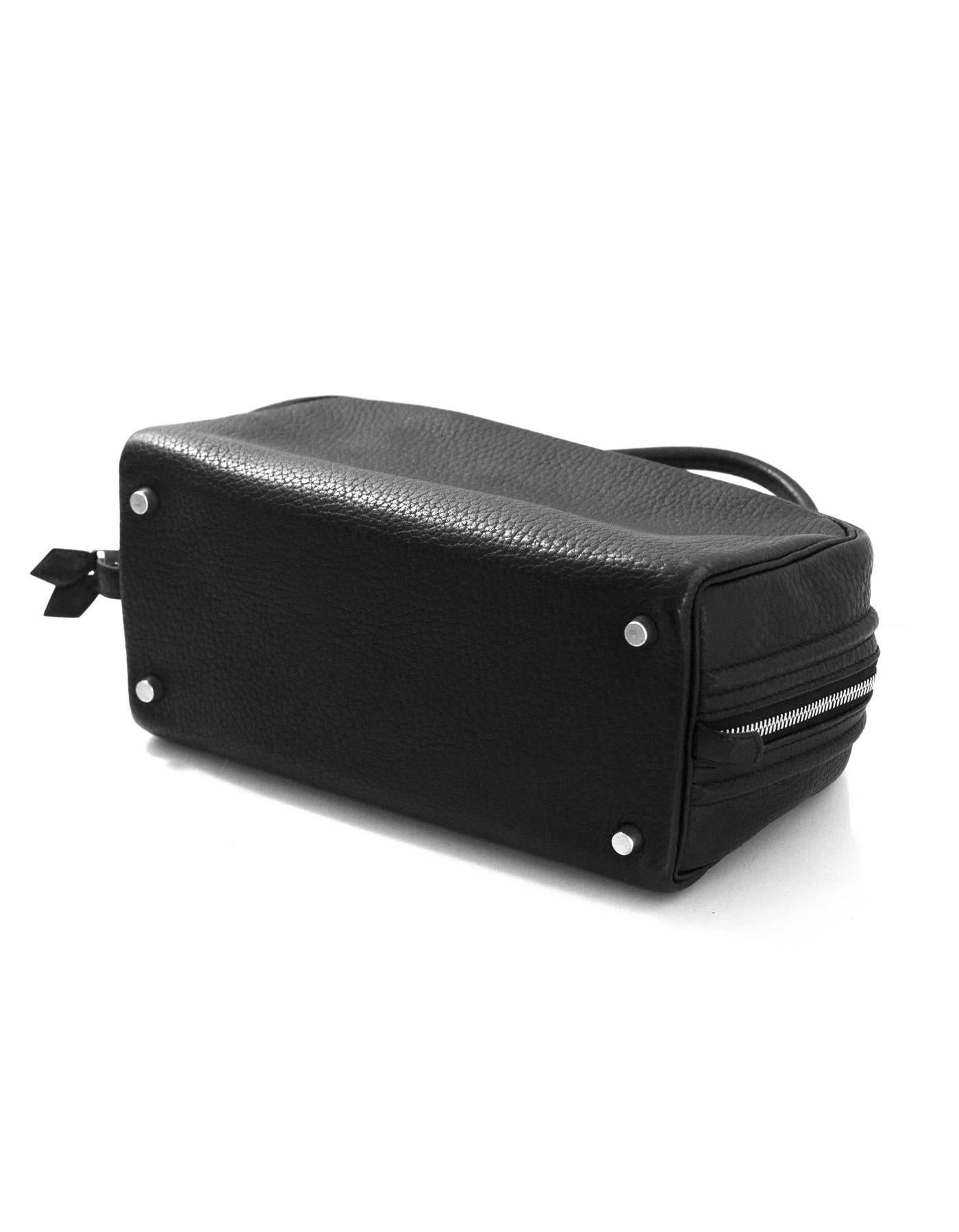 Hermes Black Clemence Leather Sac en Vie 26 Handbag 1