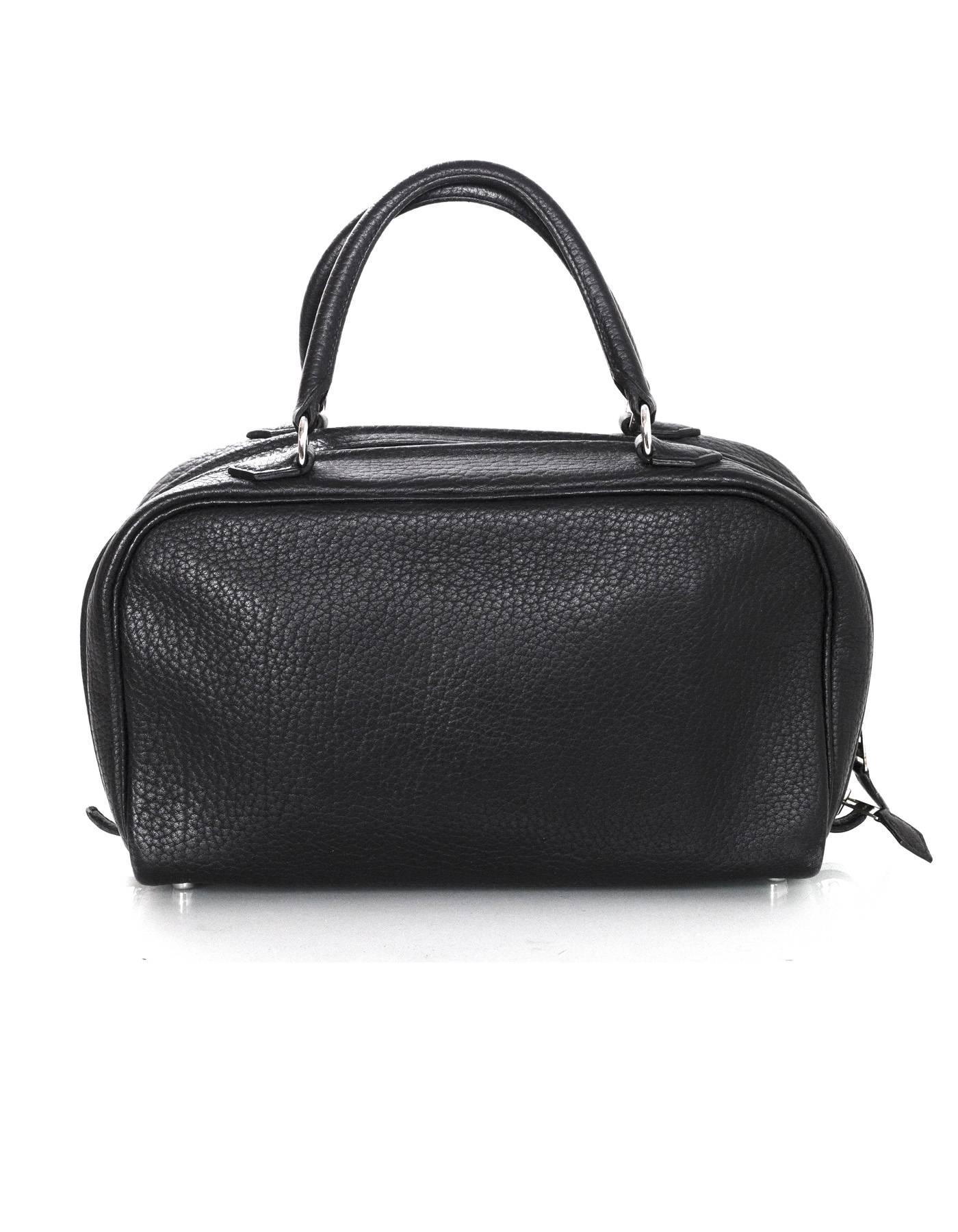 Hermes Black Clemence Leather Sac en Vie 26 Handbag For Sale at 1stDibs ...