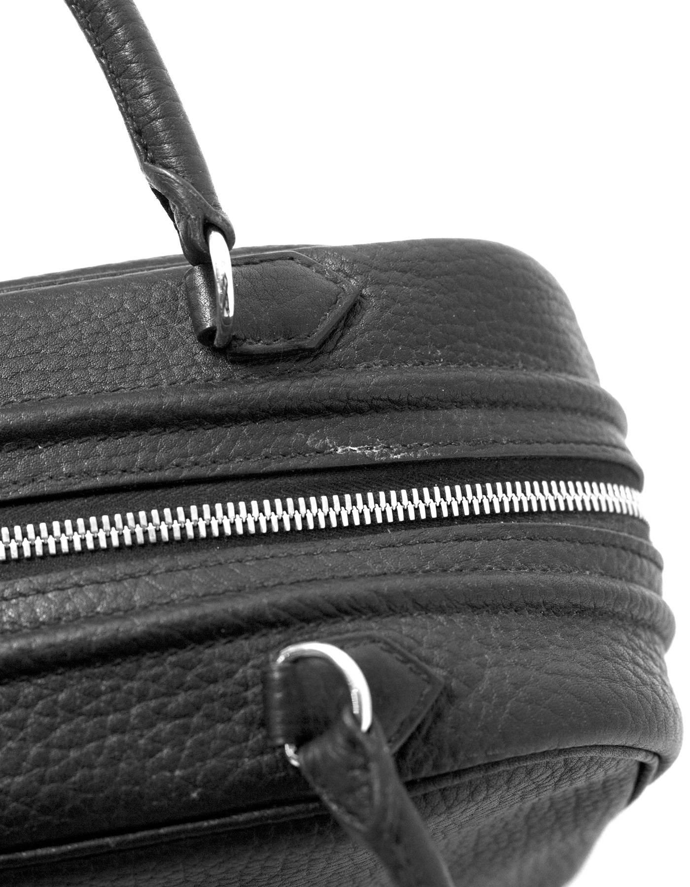 Hermes Black Clemence Leather Sac en Vie 26 Handbag 3