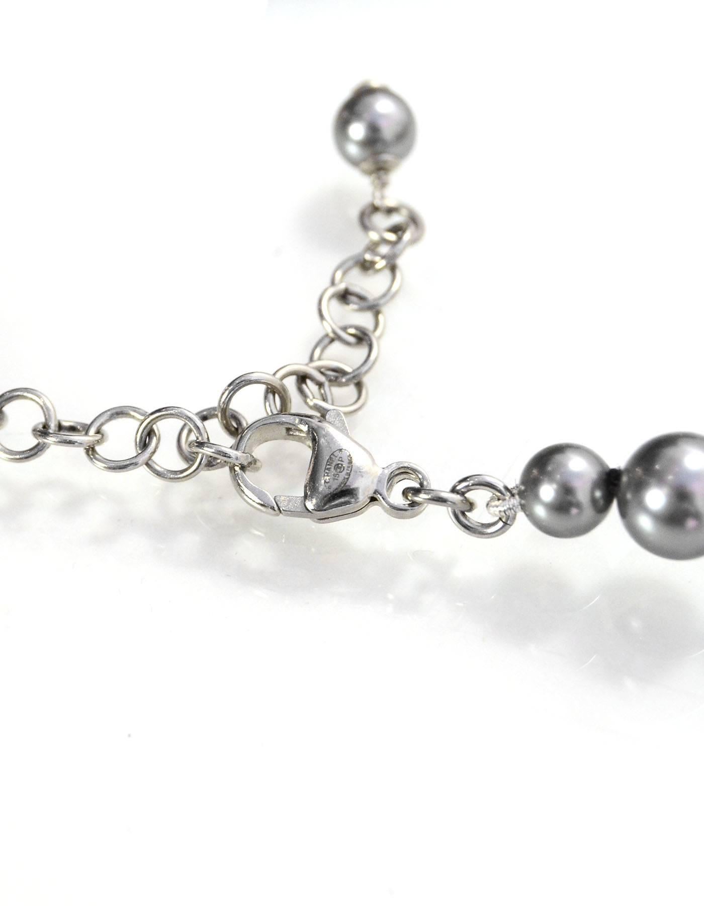 chanel grey pearl necklace