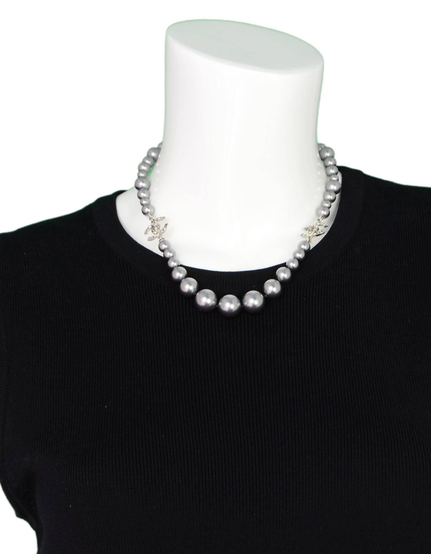 grey pearl choker necklace