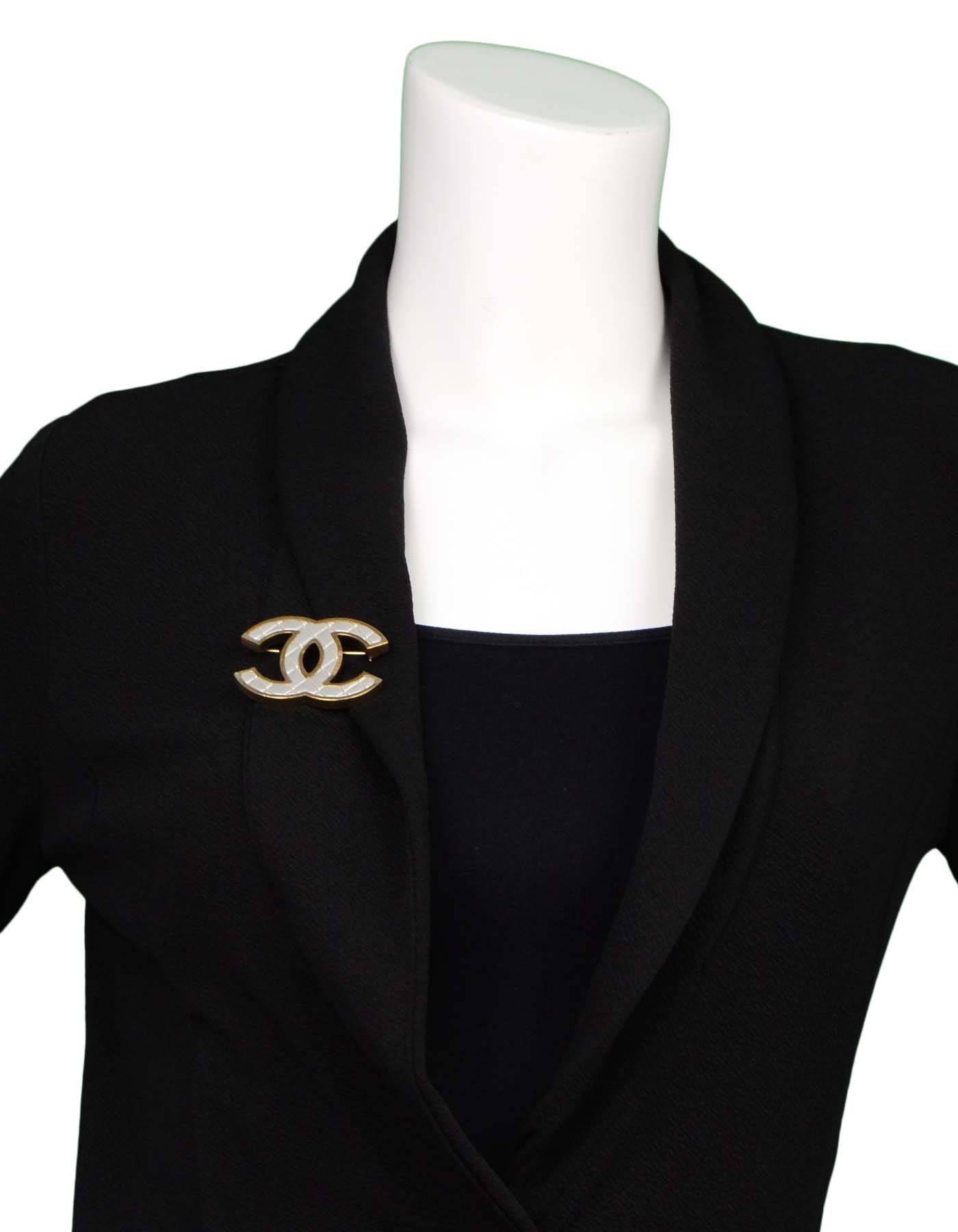 chanel quilted brooch