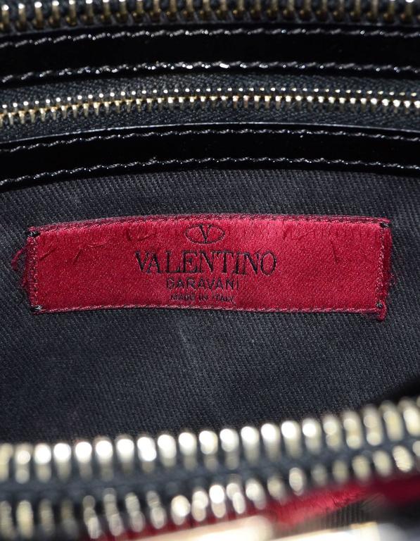 Valentino Black Patent Leather Medium Rockstud Tote Bag w/ Strap For ...
