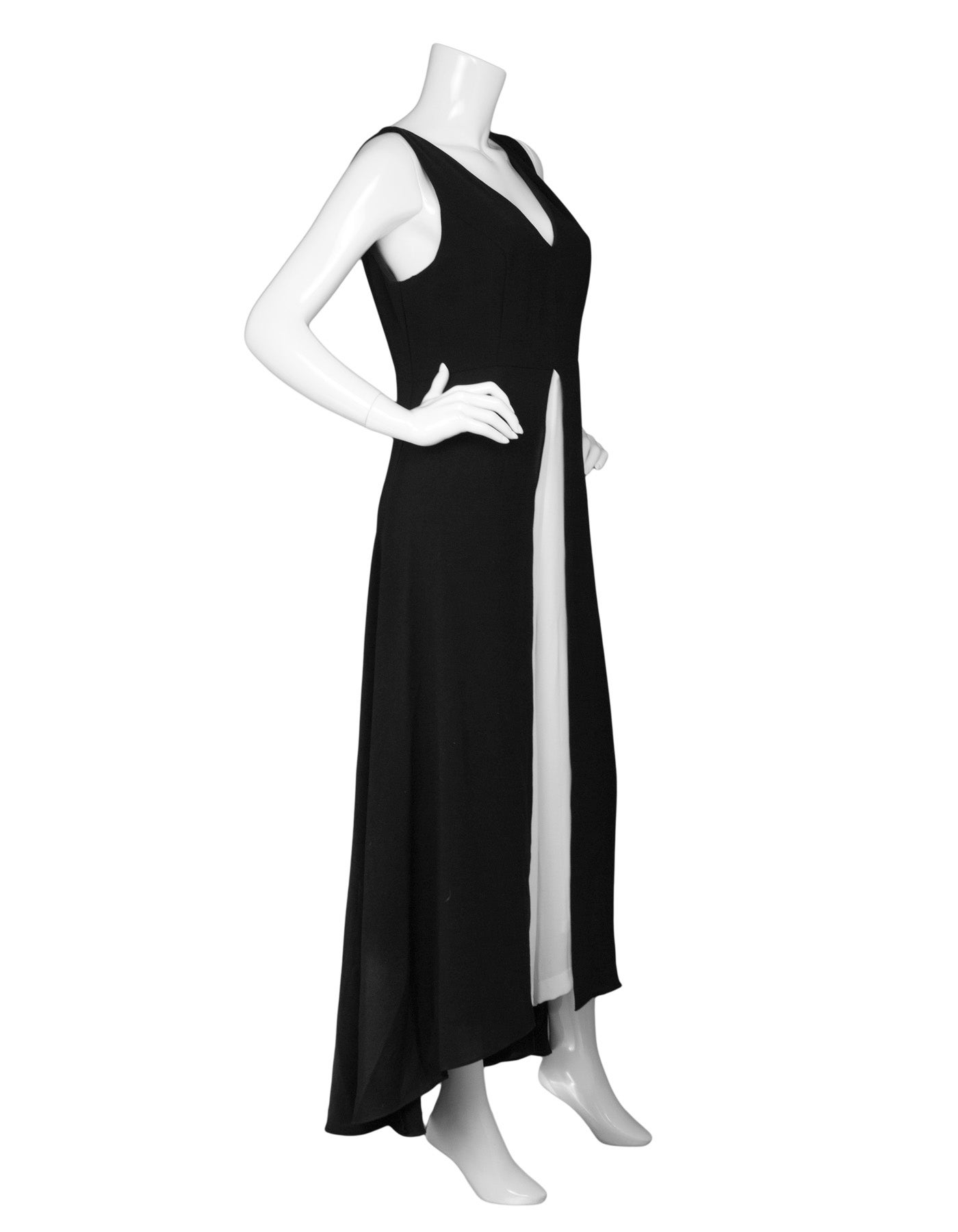 adrianna papell black and white jumpsuit