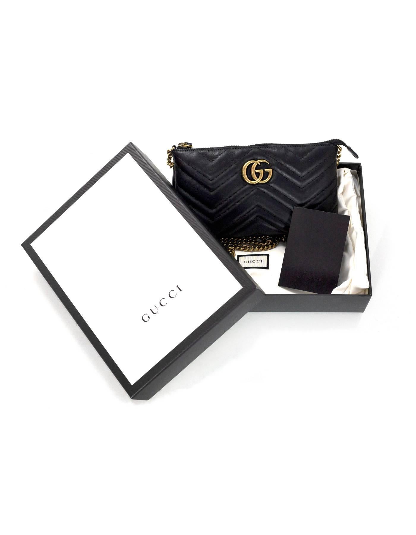 Gucci Black Marmont Mini Matelasse Crossbody Bag 3