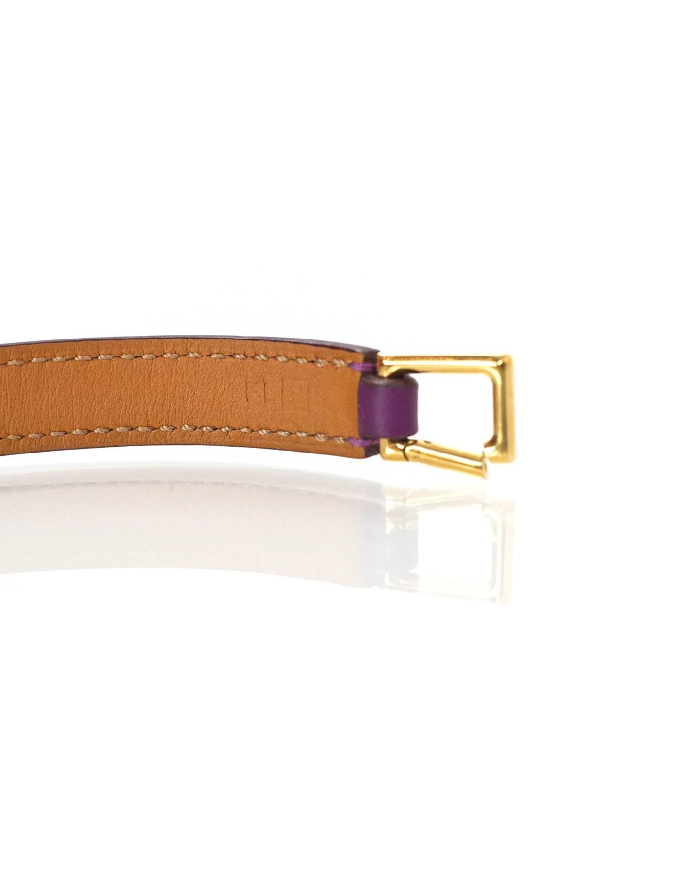 Hermes Purple Rivale Double Tour Bracelet Sz S 3