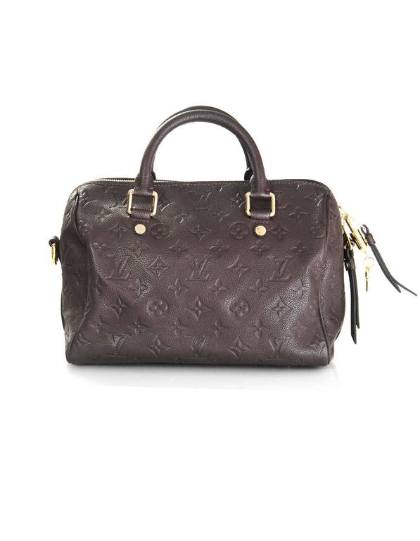 Louis Vuitton Brown Monogram Empreinte Speedy Bandouliere 25 Crossbody Bag For Sale at 1stdibs