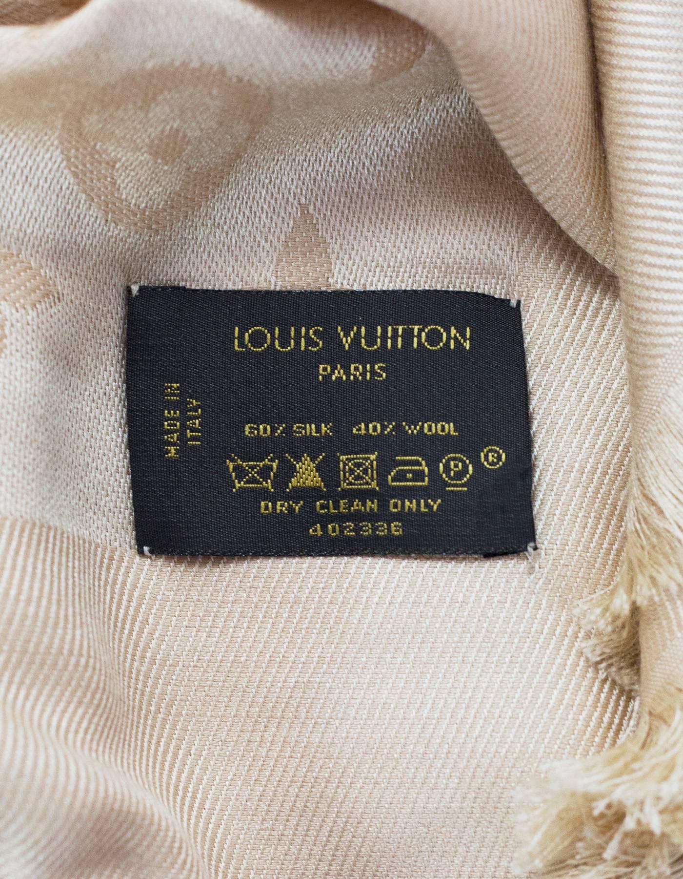 tan louis vuitton scarf
