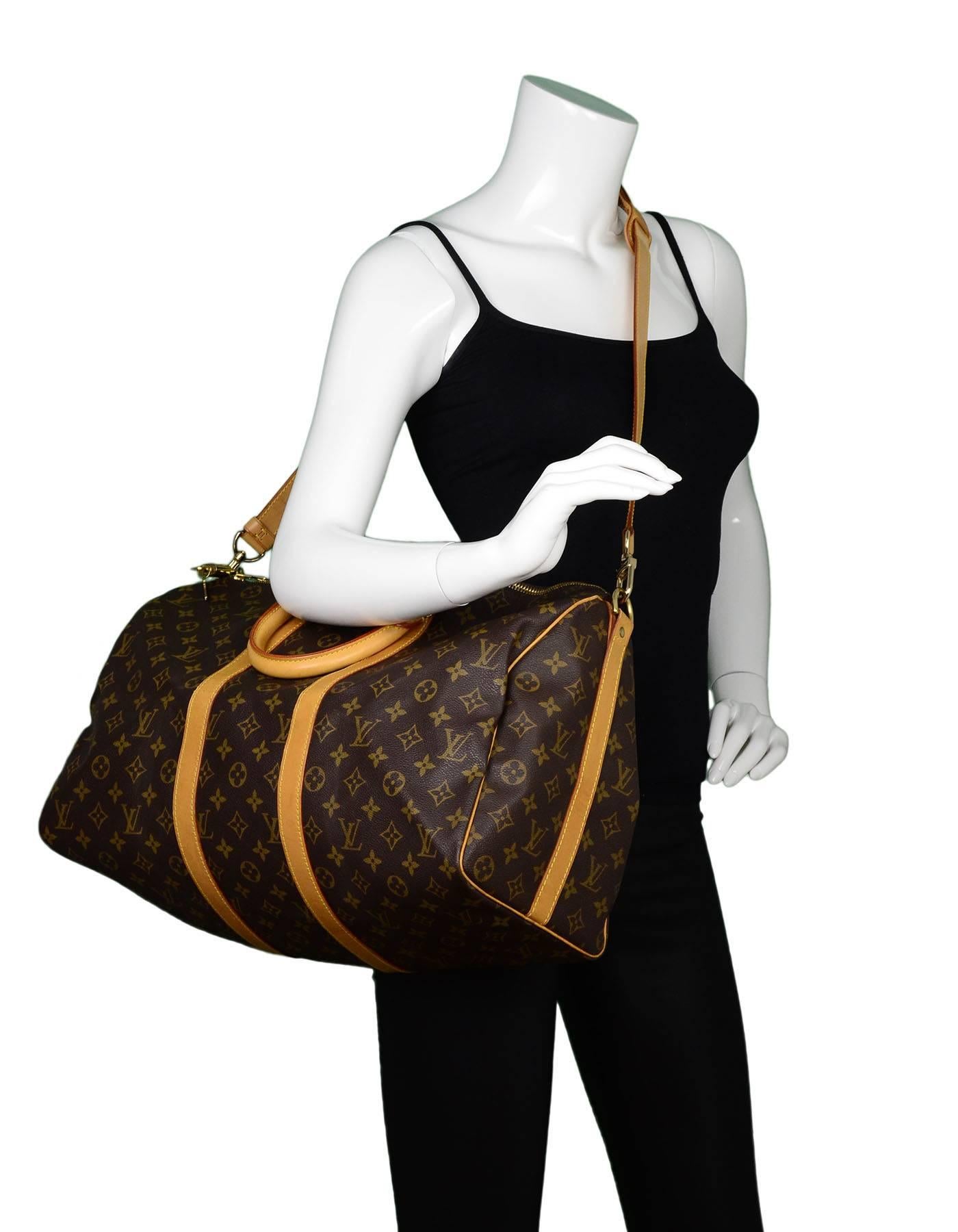 Louis Vuitton Monogram Keepall Bandouliere 45 Duffle Bag 4