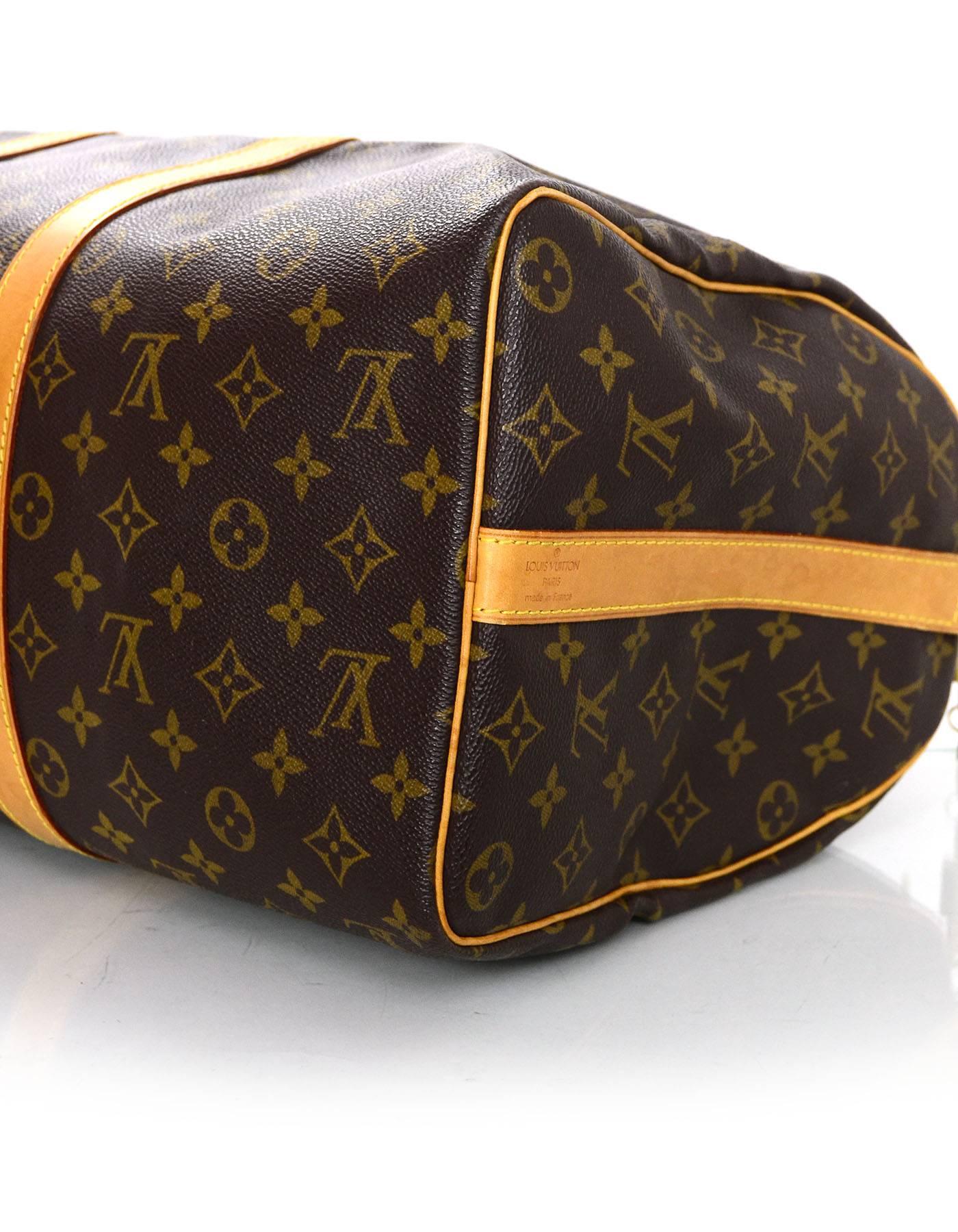 Women's or Men's Louis Vuitton Monogram Keepall Bandouliere 45 Duffle Bag