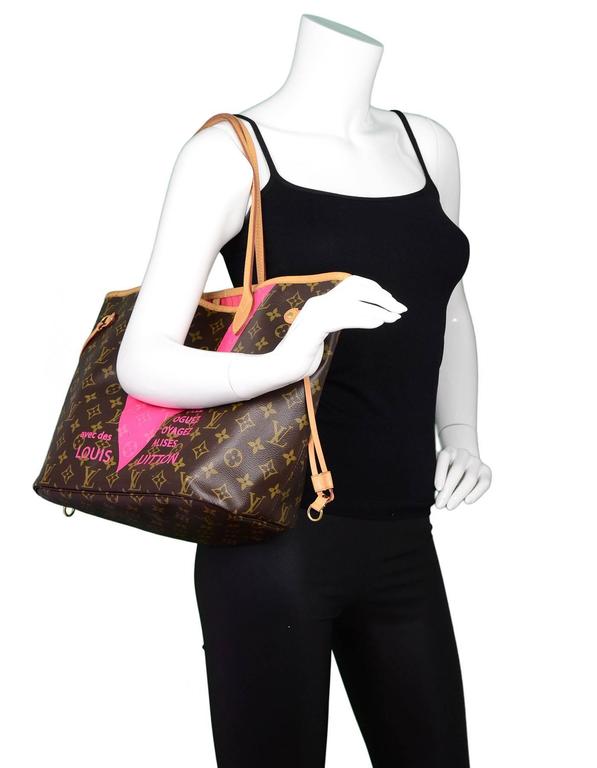 Louis Vuitton Limited Edition 2015 Grenade Monogram V Neverfull MM Tote Bag For Sale at 1stdibs