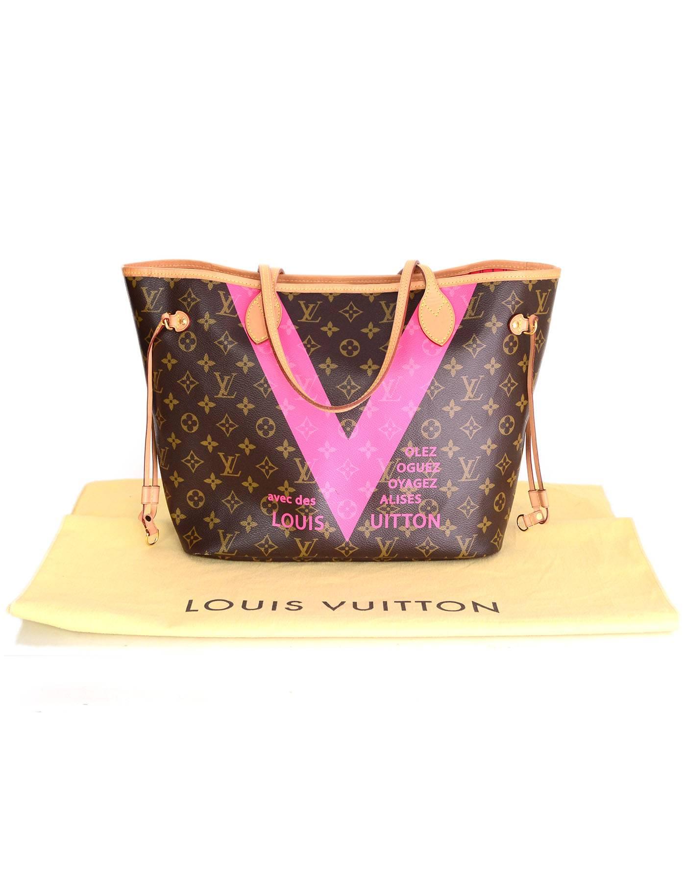 Louis Vuitton Limited Edition 2015 Grenade Monogram V Neverfull MM Tote Bag  2