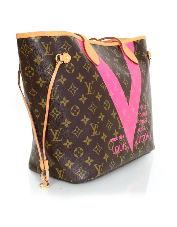 Louis Vuitton Limited Edition 2015 Grenade Monogram V Neverfull MM Tote Bag For Sale at 1stdibs